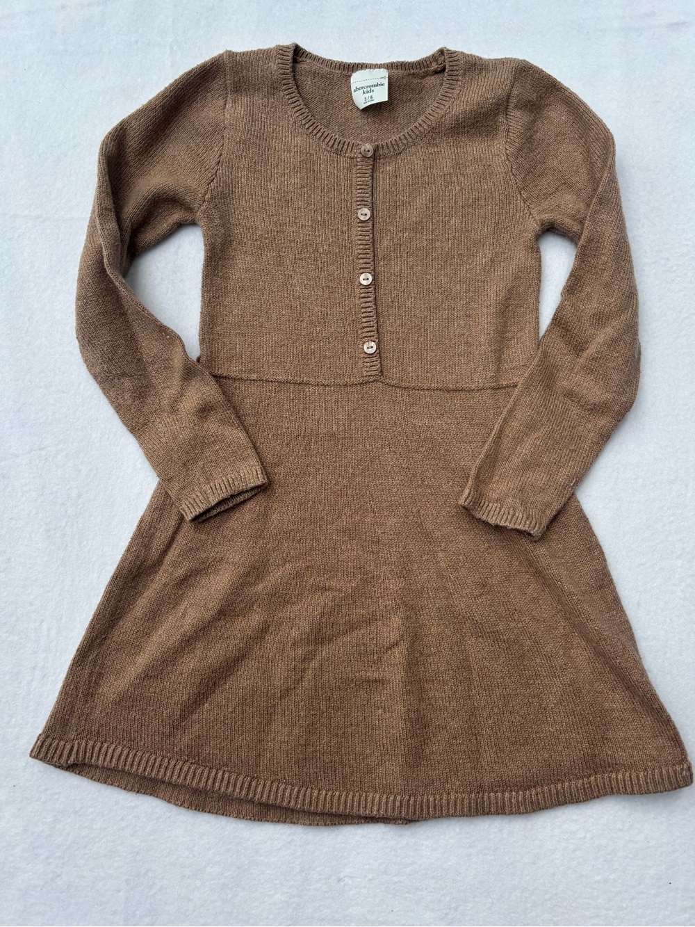 abercrombie kids Brown Long Sleeve Knit Sweater Dress